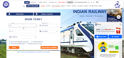 irctc website